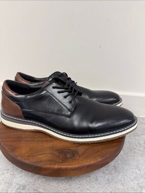 Meijiana Men’s Black Oxford Dress Shoes Size 12 / EU 45